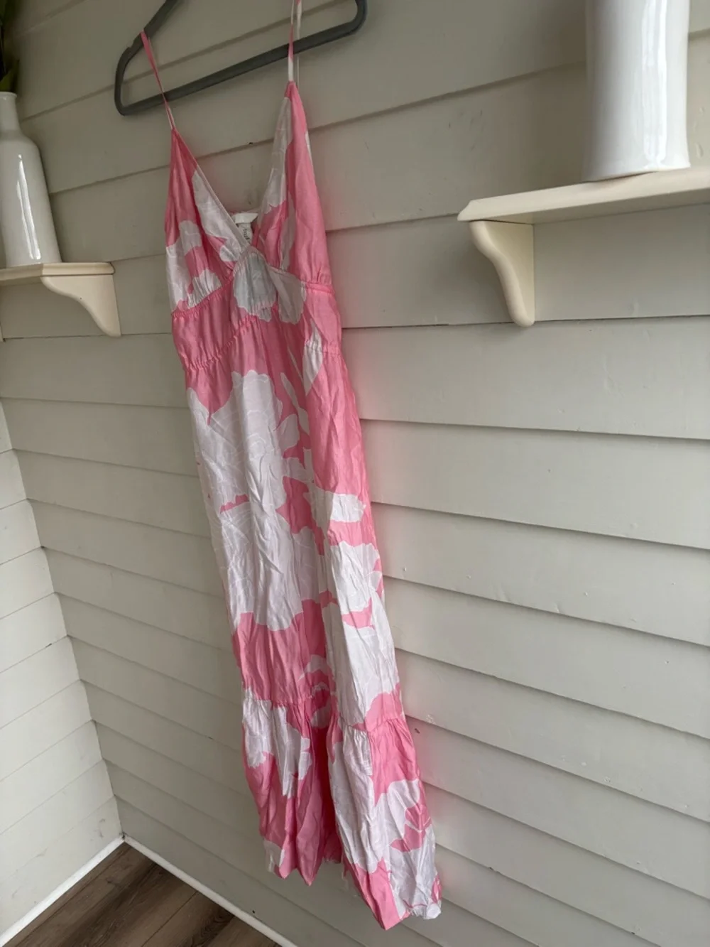 H&M Pink and White Floral Sleeveless Maxi Dress Size Small New With Tag - Picture 10 of 13